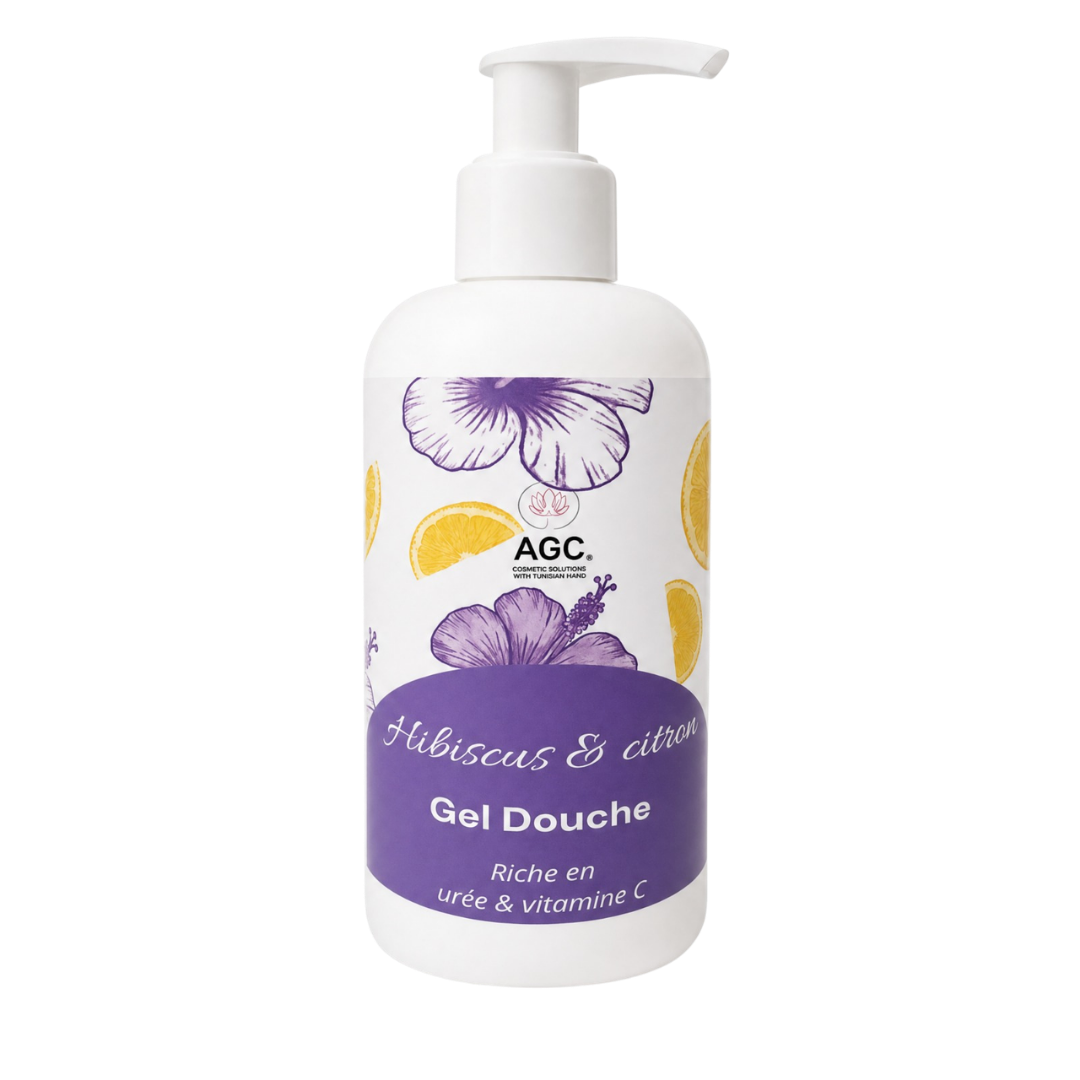 AGC Gel Douche Hibiscus & Citron – Enrichi en Urée & Vitamine C